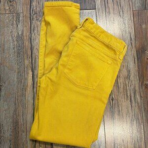 J Crew Toothpick Skinny Jeans - Mustard Yellow Size 25